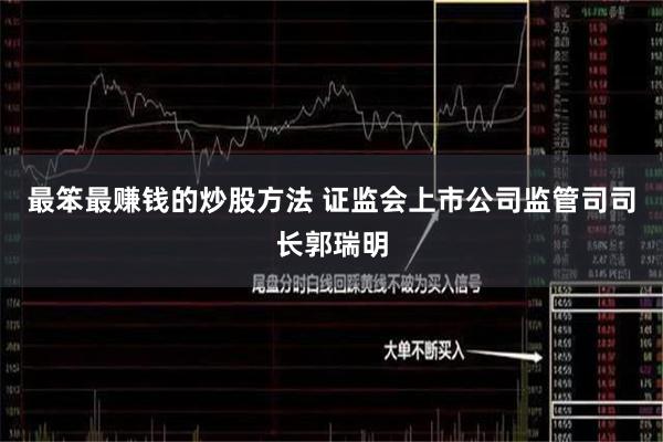 最笨最赚钱的炒股方法 证监会上市公司监管司司长郭瑞明