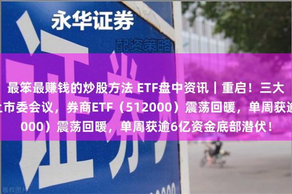 最笨最赚钱的炒股方法 ETF盘中资讯｜重启！三大交易所均恢复IPO上市委会议，券商ETF（512000）震荡回暖，单周获逾6亿资金底部潜伏！