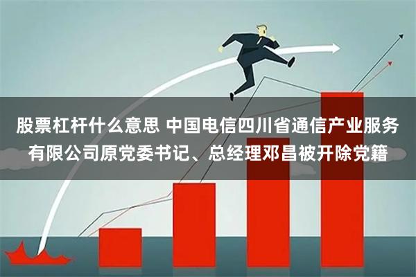 股票杠杆什么意思 中国电信四川省通信产业服务有限公司原党委书记、总经理邓昌被开除党籍